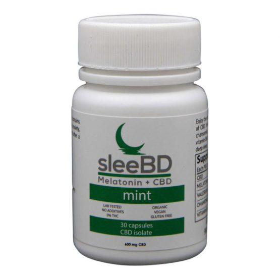 SleeBD CBD Sleep Aid Mint Capsules