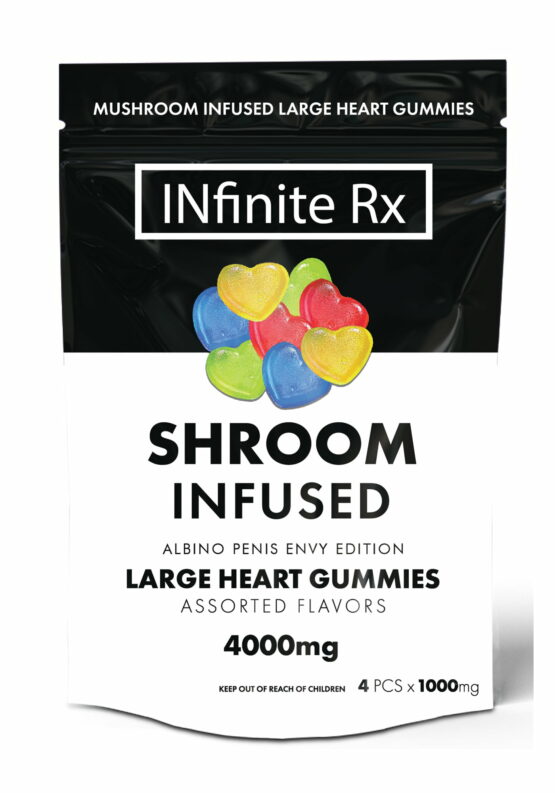 INfinite Rx Shroom Infused Albino Penis Envy Edition Large Heart Gummies Edibles CCD