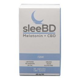 SleeBD CBD Sleep Aid Raw Capsules Box