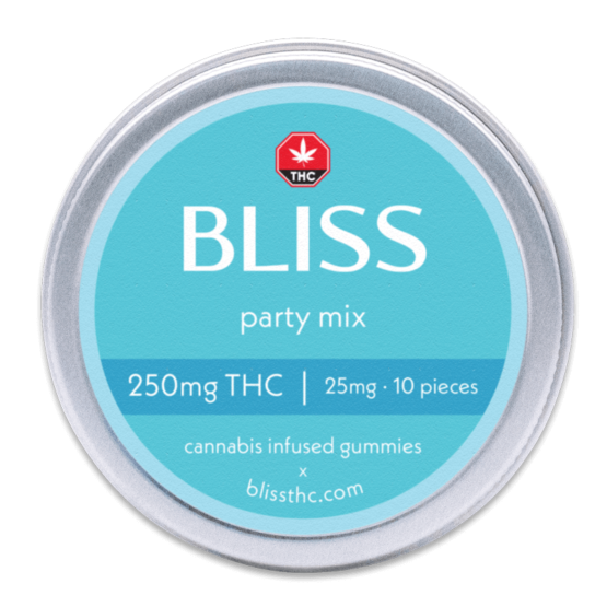 bliss tin 250 party mix
