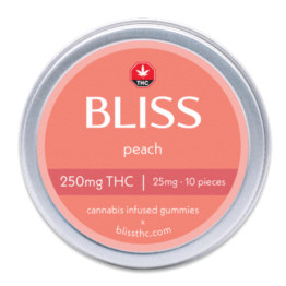 bliss tin 250 peach