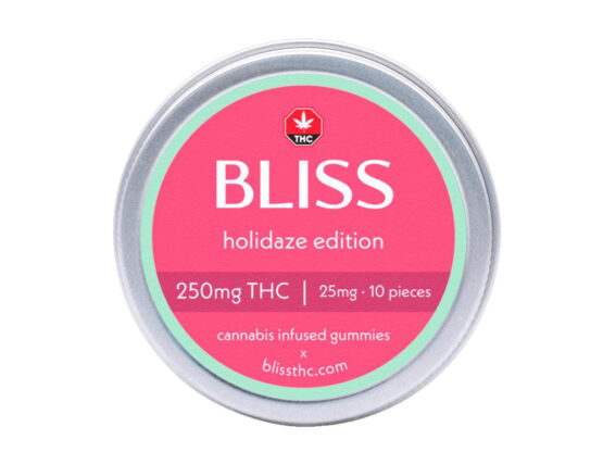 Bliss Holidaze Edition THC Gummies Edibles Tin