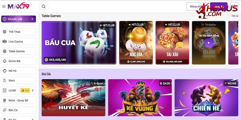 Kho trò chơi đỉnh cao chỉ có tại nhà cái Max79